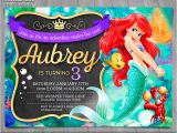 Little Mermaid Birthday Invites Little Mermaid Invitation Disney Ariel Invite Little