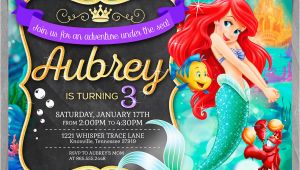 Little Mermaid Birthday Invites Little Mermaid Invitation Disney Ariel Invite Little