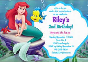 Little Mermaid Birthday Invites the Little Mermaid Birthday Invitations Free Printable