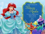Little Mermaid Printable Birthday Card Disney Little Mermaid Birthday Invitation Card by