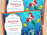 Little Mermaid Printable Birthday Card Free Printable Disney Little Mermaid Birthday Invitation