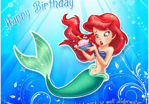 Little Mermaid Printable Birthday Card Mermaid Birthday Quotes Quotesgram