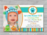 Little Monster 1st Birthday Invitations 7 Best Images Of 1st Birthday Monster Printables Little