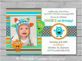 Little Monster 1st Birthday Invitations Little Monster 1st Birthday Invitation Diy by Printablecandee