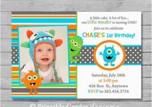 Little Monster 1st Birthday Invitations Little Monster 1st Birthday Invitation Diy by Printablecandee