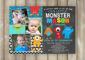 Little Monster 1st Birthday Invitations Little Monster First Birthday Invitation Boys 1st Bday