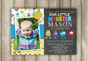 Little Monster 1st Birthday Invitations Little Monster First Birthday Invitation Boys 1st Bday