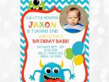 Little Monster 1st Birthday Invitations Monster Birthday Invitation Little Monster 1st Birthday