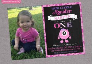 Little Monster 1st Birthday Invitations Monster Birthday Invitation Little Monster by Zoeybluedesigns
