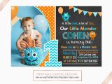 Little Monster 1st Birthday Invitations Monster Birthday Invitation Monster Party Invitation Little