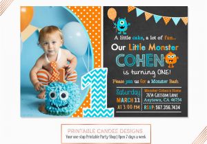 Little Monster 1st Birthday Invitations Monster Birthday Invitation Monster Party Invitation Little