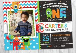 Little Monster 1st Birthday Invitations Monster Invitation Monster Birthday Invitation Monster