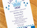 Little Prince 1st Birthday Invitations Little Prince 1st Birthday Personalized Invitations