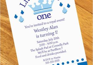 Little Prince 1st Birthday Invitations Little Prince 1st Birthday Personalized Invitations