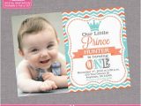 Little Prince 1st Birthday Invitations Little Prince Birthday Invitation Boy 1st First Birthday