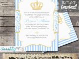 Little Prince Birthday Invitations Little Prince Birthday Party Invitation Instant Download