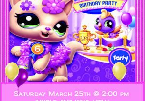 Littlest Pet Shop Birthday Invitations Customized Printable Littlest Petshop Birthday Invitation