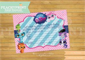 Littlest Pet Shop Birthday Invitations Littlest Pet Shop Birthday Invitation Instant Download