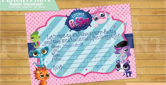 Littlest Pet Shop Birthday Invitations Littlest Pet Shop Birthday Invitation Instant Download