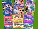 Littlest Pet Shop Birthday Invitations Littlest Pet Shop Birthday Party Invitation Ticket 1st A1