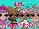 Lol Doll Happy Birthday Banner Lol Cupcakes Etsy