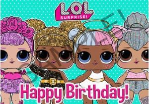 Lol Doll Happy Birthday Banner Lol Cupcakes Etsy