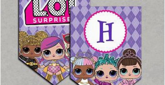 Lol Doll Happy Birthday Banner Lol Surprise Dolls Inspired Banner Printable Birthday Diy