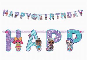 Lol Surprise Doll Happy Birthday Banner Lol Surprise Dolls Party Supplies Happy Birthday Add Age