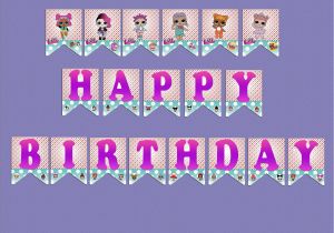 Lol Surprise Happy Birthday Banner Lol Surprise Banner Happy Birthday Lol Print Lol