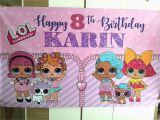 Lol Surprise Happy Birthday Banner Personalised Pvc Banner for Birthday Party Decoration