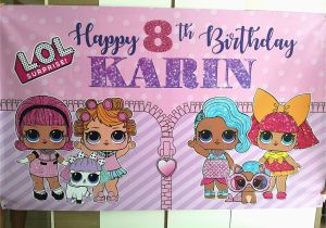 Lol Surprise Happy Birthday Banner Personalised Pvc Banner for Birthday Party Decoration