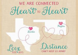Long Distance Birthday Gifts for Him Long Distance Relationship Birthday Gift Personalized Maps