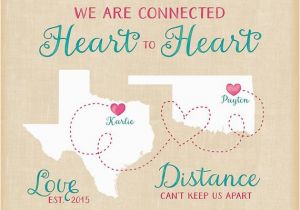 Long Distance Relationship Birthday Gifts for Him Long Distance Relationship Birthday Gift Personalized Maps