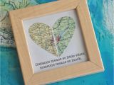 Long Distance Relationship Birthday Gifts for Him Long Distance Relationship Couple Map Heart Framed with