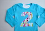 Long Sleeve Birthday Girl Shirt Girls 2nd Birthday Shirt Long Sleeve Tshirt Number 2