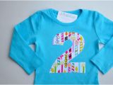 Long Sleeve Birthday Girl Shirt Girls 2nd Birthday Shirt Long Sleeve Tshirt Number 2