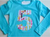 Long Sleeve Birthday Girl Shirt Girls 5th Birthday Shirt Long Sleeve Tshirt Number 5