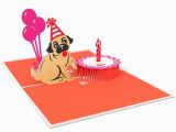 Lovepop Birthday Cards Pug Cake Smash Pop Up Card Lovepop