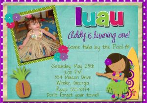 Luau 1st Birthday Invitations 20 Luau Birthday Invitations Designs Birthday Party