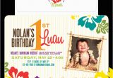 Luau 1st Birthday Invitations Nealon Design Luau Birthday Invitation