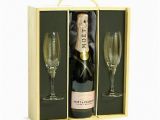 Luxury 50th Birthday Gifts for Him Moet Chandon Rose Champagne Flutes Luxury Gift Box