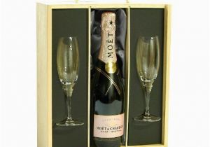 Luxury 50th Birthday Gifts for Him Moet Chandon Rose Champagne Flutes Luxury Gift Box