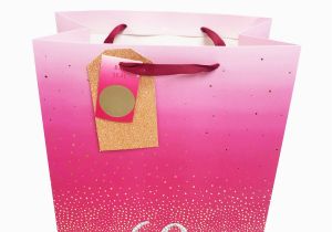 Luxury 60th Birthday Gifts for Him 60th Birthday Bag Gift Large Age Women Ladies Pink 60