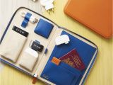 Luxury Birthday Gifts for Him Personalised Luxury Leather Travel Tech Case for Him