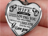 Luxury Birthday Gifts for Husband to My Gorgeous Wife I Love You Luxury Silver Necklace