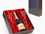 Luxury Birthday Gifts for Husband Veuve Clicquot Rose Champagne with 2 Branded Flutes In A