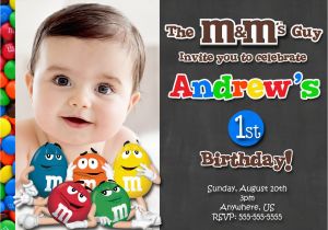 M M Birthday Party Invitations Chalkboard M M 39 S Chocolate Birthday Invitations