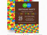 M M Birthday Party Invitations M and M Birthday Party Invitations Kids Colorful Candy