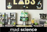Mad Science Birthday Party Decorations A Boy S Laboratory Science Birthday Party Spaceships and
