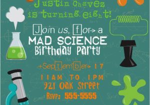 Mad Scientist Birthday Invitations Bear River Photo Greetings Mad Scientist Birthday Party